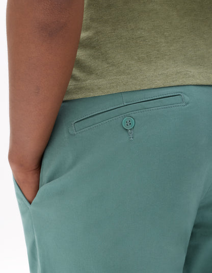 Celio Solid Straight Fit Cotton Green Trousers