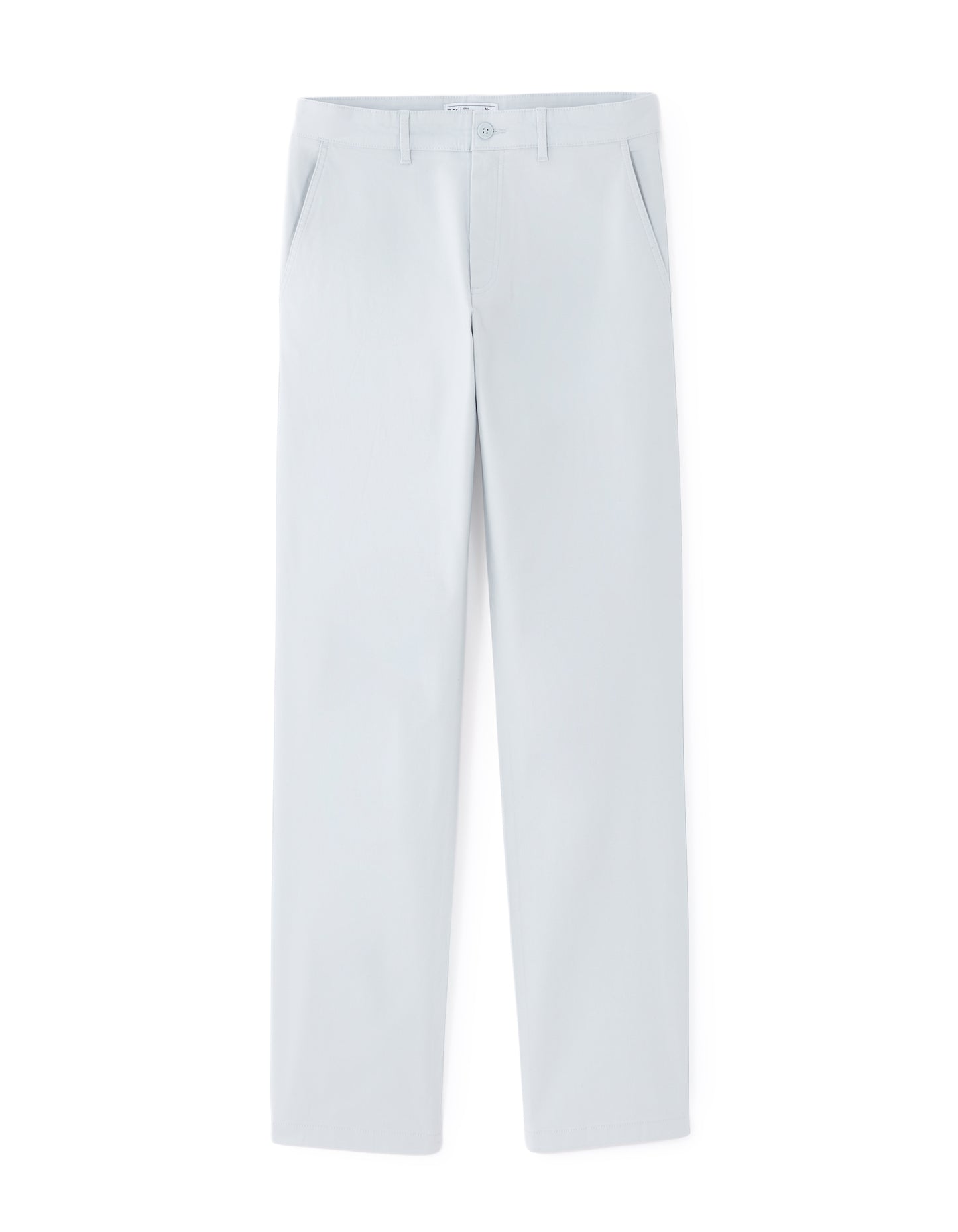 Straight Fit 100% Cotton Solid Casual Trouser - Blue