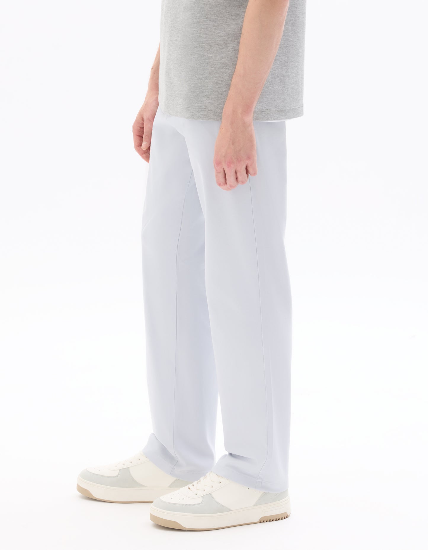 Straight Fit 100% Cotton Solid Casual Trouser - Blue