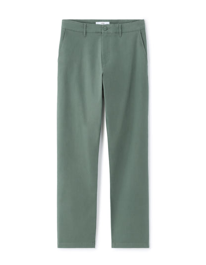 Celio* Solid Green Cotton Men Straight Fit Trousers