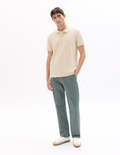 Celio* Solid Green Cotton Men Straight Fit Trousers