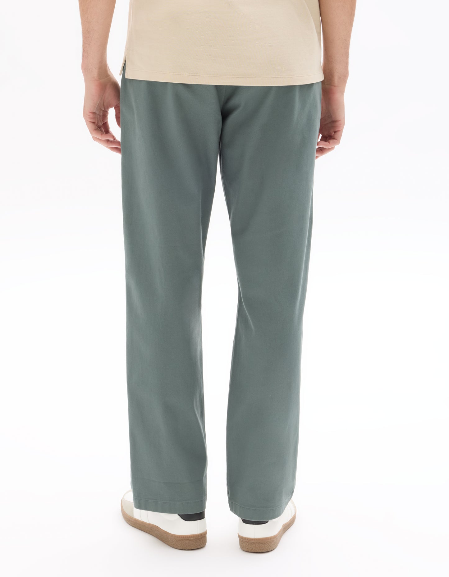 Celio* Solid Green Cotton Men Straight Fit Trousers