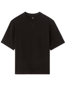 Celio Solid Oversized Cotton Black Tshirts