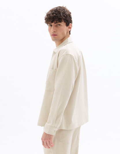 Celio* Men Grey Solid Oversized Cotton Shirts