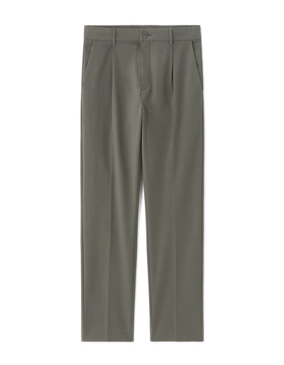 Regular Fit Polyester Solid Trousers - Grey