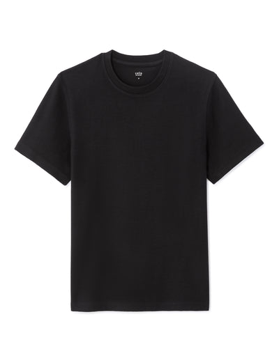 Celio Solid Regular Fit Cotton Black Tshirts