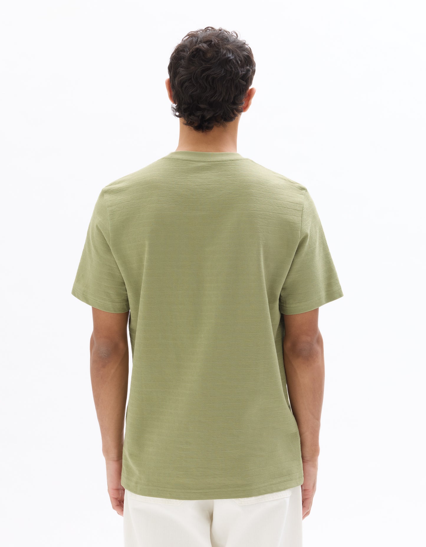Celio Solid Regular Fit Cotton Green Tshirts