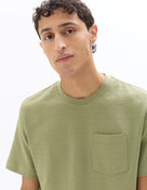Celio Solid Regular Fit Cotton Green Tshirts