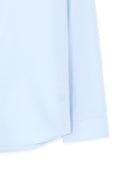 Slim Fit 100% Cotton Solid Spread Collar Shirts - Blue