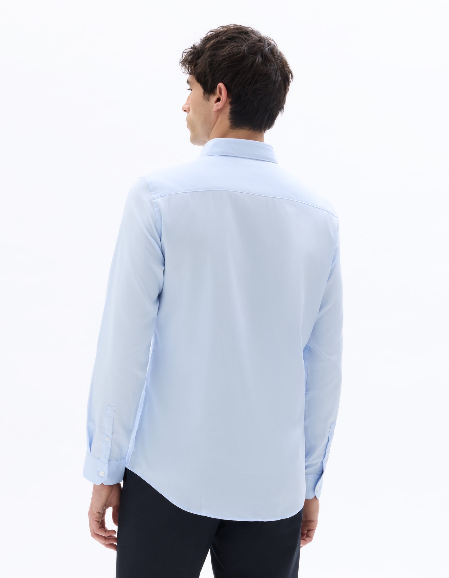 Celio* Slim Fit Solid Cotton Men Blue Shirts