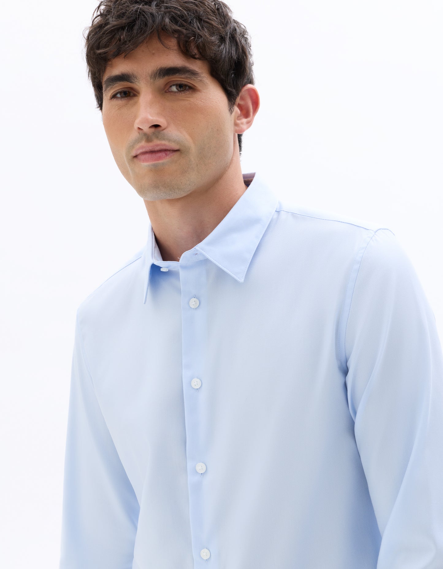 Celio* Slim Fit Solid Cotton Men Blue Shirts