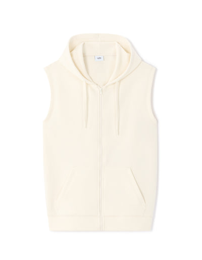 Regular Fit 100% Cotton Hooded Sweatshirt - Off White