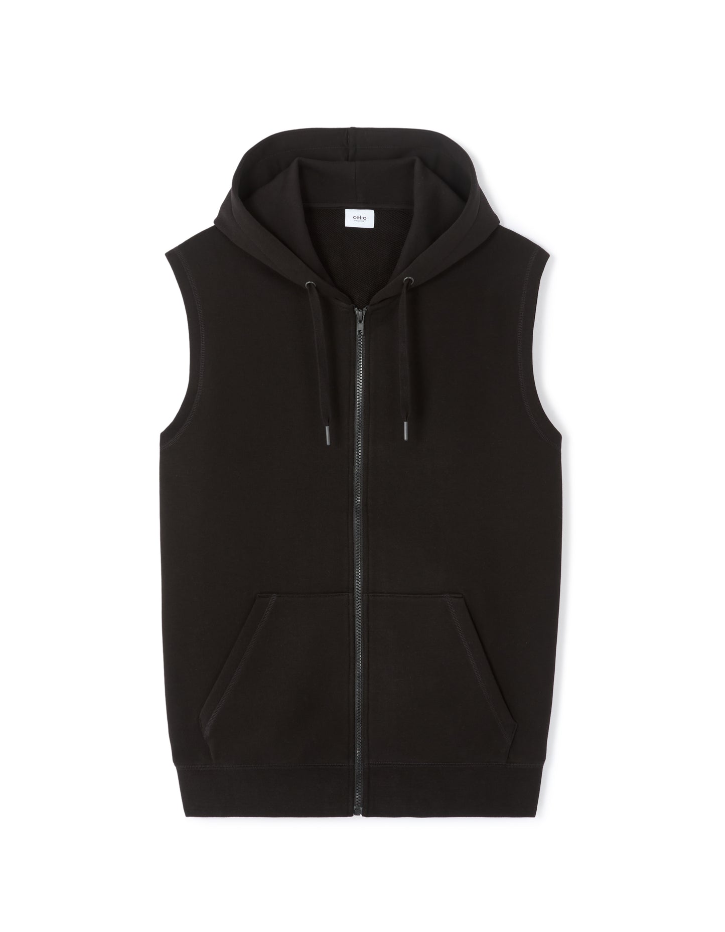 Regular Fit 100% Cotton Hooded Sweatshirt - Black