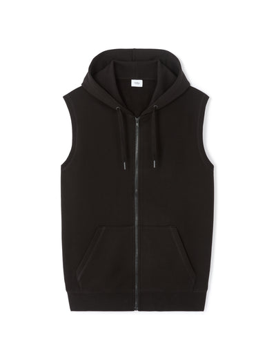 Regular Fit 100% Cotton Hooded Sweatshirt - Black