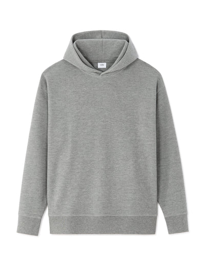 Loose Fit Poly-Cotton Solid Hooded Sweatshirts