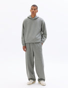Loose Fit Poly-Cotton Solid Hooded Sweatshirts