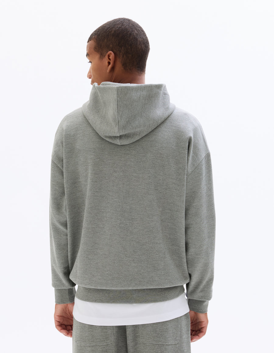 Loose Fit Poly-Cotton Solid Hooded Sweatshirts