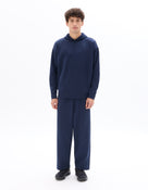 Loose Fit Poly-Cotton Solid Hooded Sweatshirts