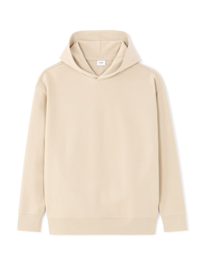 Loose Fit Poly-Cotton Solid Hooded Sweatshirts