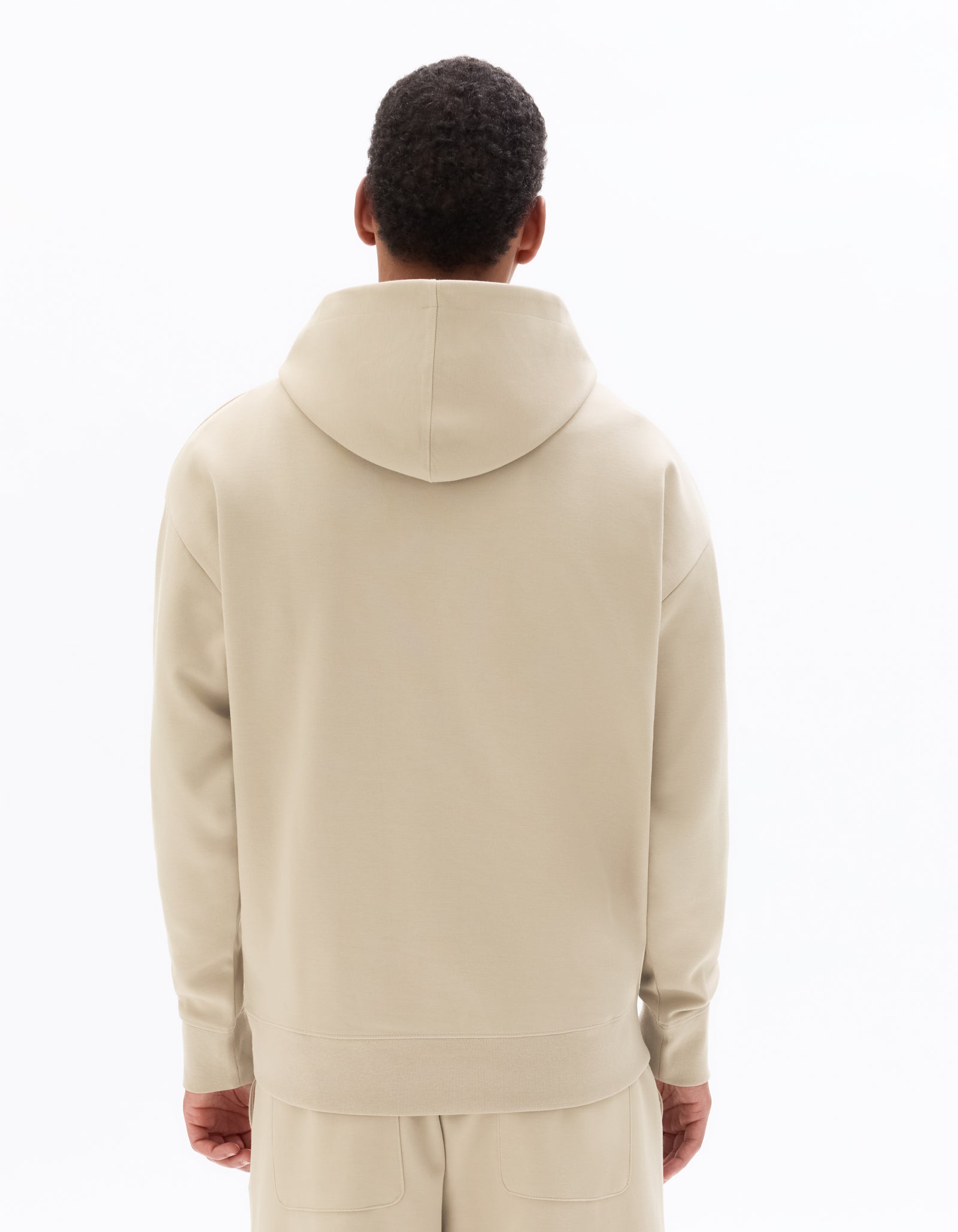 Loose Fit Poly-Cotton Solid Hooded Sweatshirts