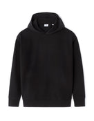 Loose Fit Poly-Cotton Solid Hooded Sweatshirts