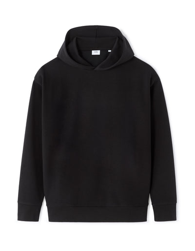 Loose Fit Poly-Cotton Solid Hooded Sweatshirts