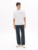 Celio Solid Regular Fit Cotton Off White Tshirts