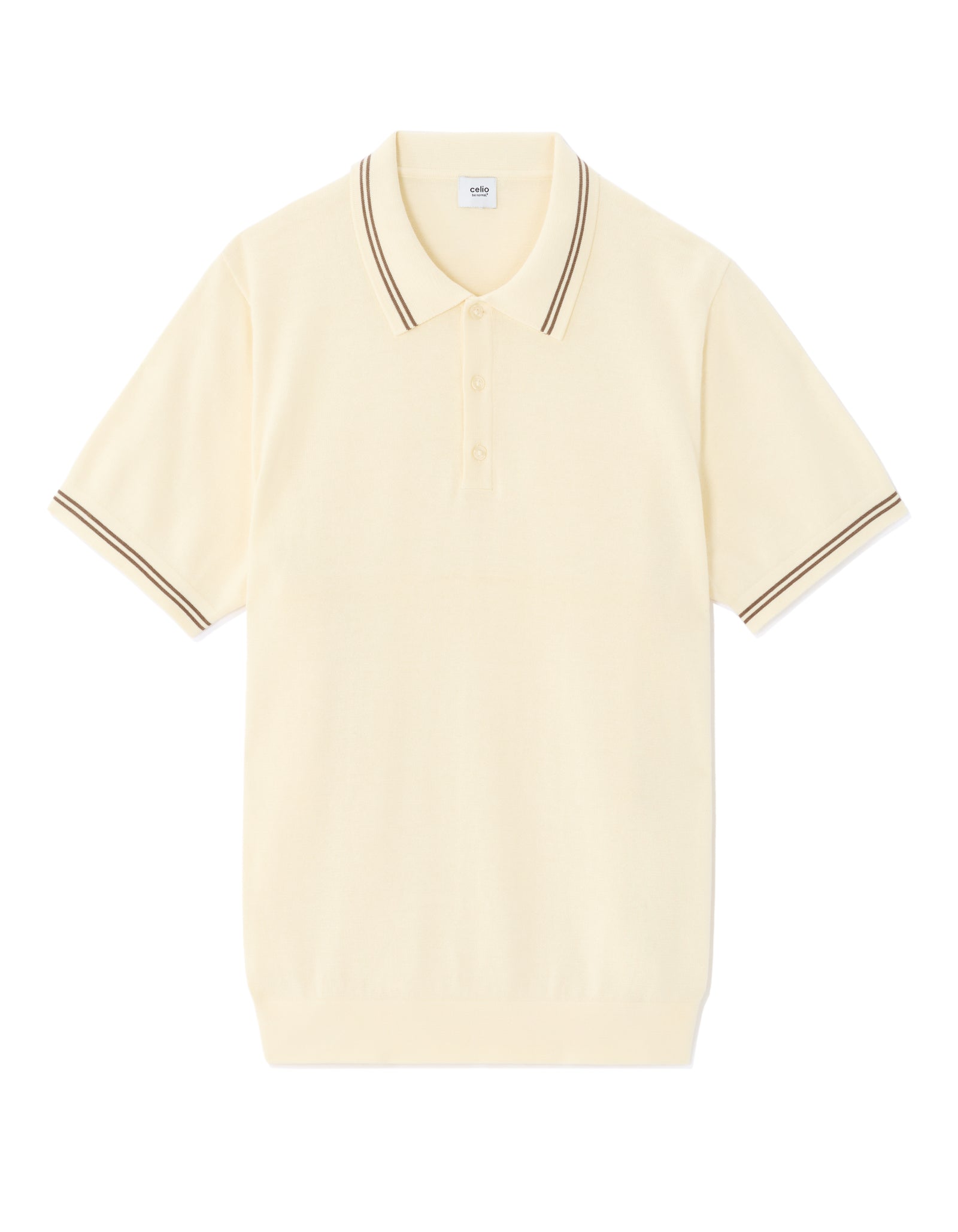 Celio* Off Cotton Men White Solid Regular Fit T-Shirts