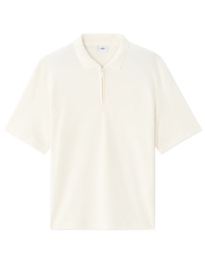 Celio* Off White Cotton Solid Regular Fit Men T-Shirts