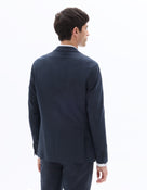 Celio Mens Navy Solid Slim Fit Cotton Blazer