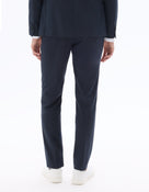Celio Mens Navy Solid Slim Fit Cotton Formal Trouser