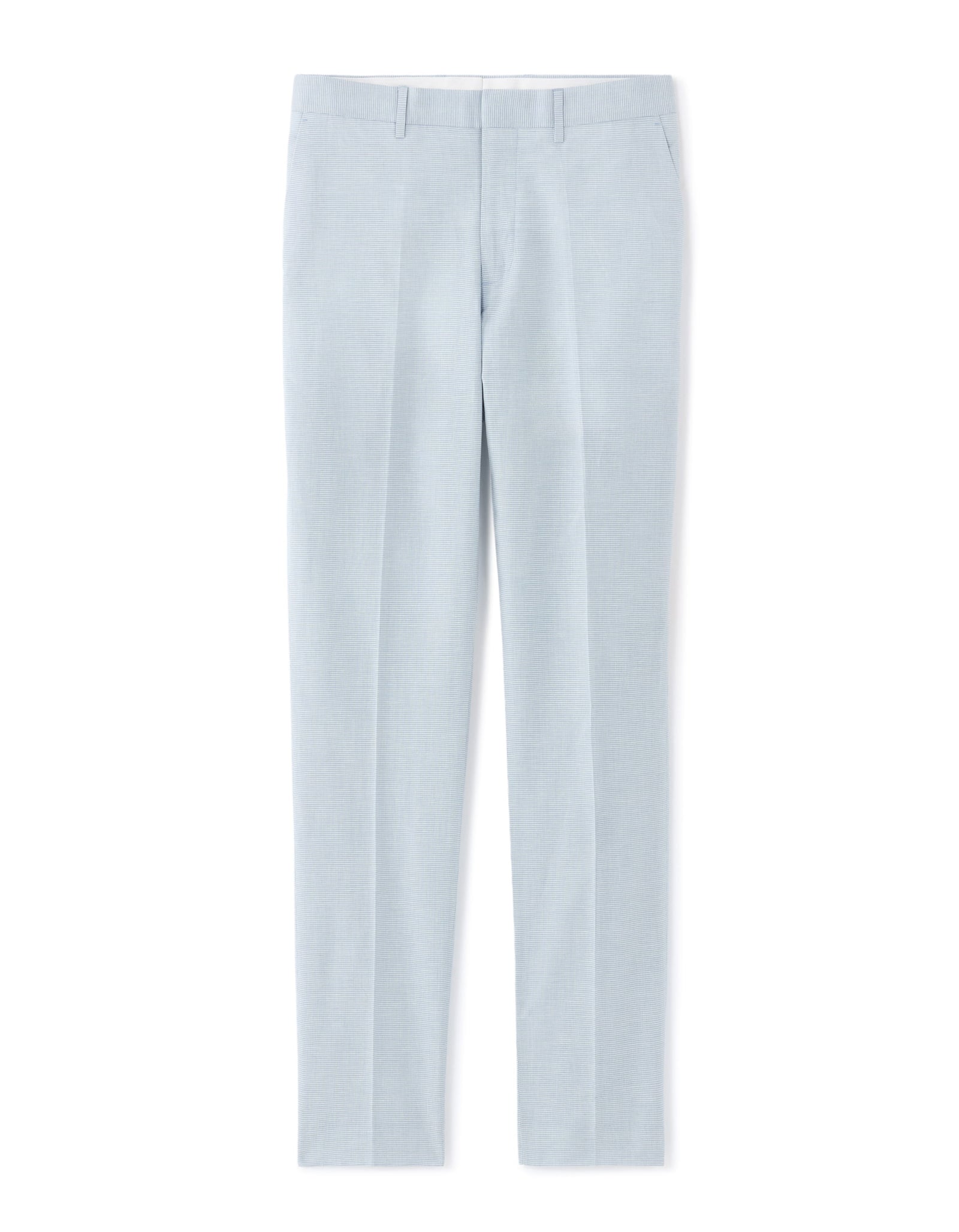 Celio Mens Blue Checks Slim Fit Cotton Formal Trouser