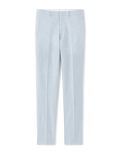 Celio Mens Blue Checks Slim Fit Cotton Formal Trouser