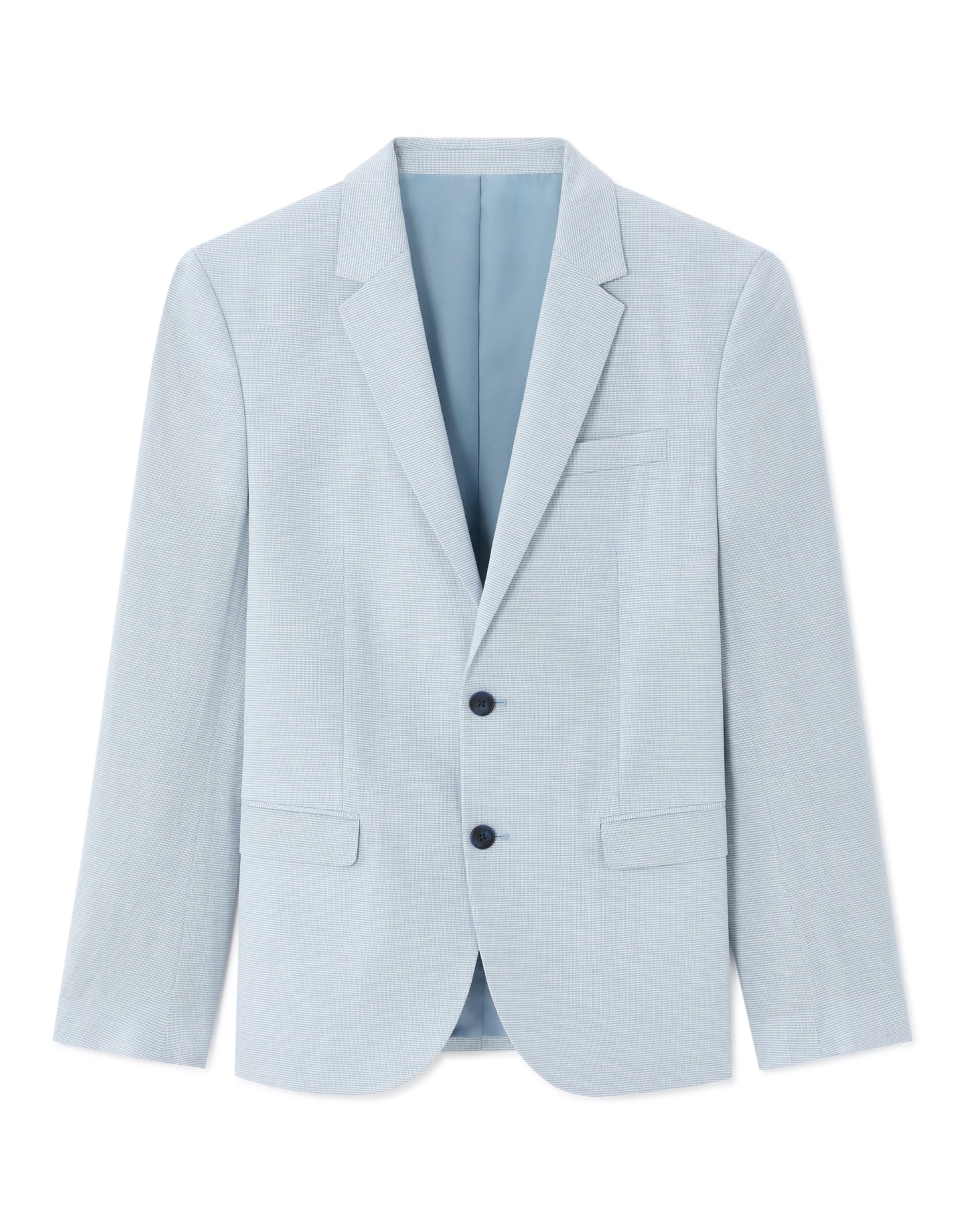 Celio Mens Blue Checks Slim Fit Cotton Blazer