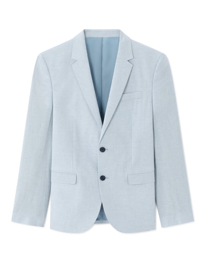 Celio Mens Blue Checks Slim Fit Cotton Blazer