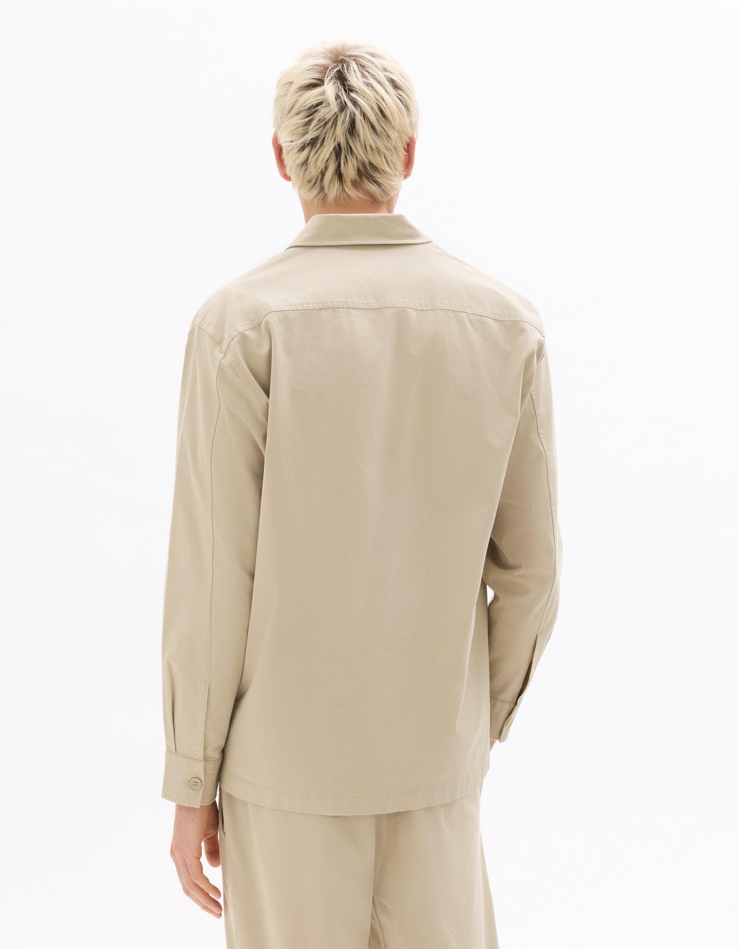 Celio Mens Beige Solid Overshirt Fit Cotton Shirts