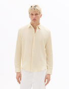 Celio Dobby Regular Fit Cotton Off-White Shirts