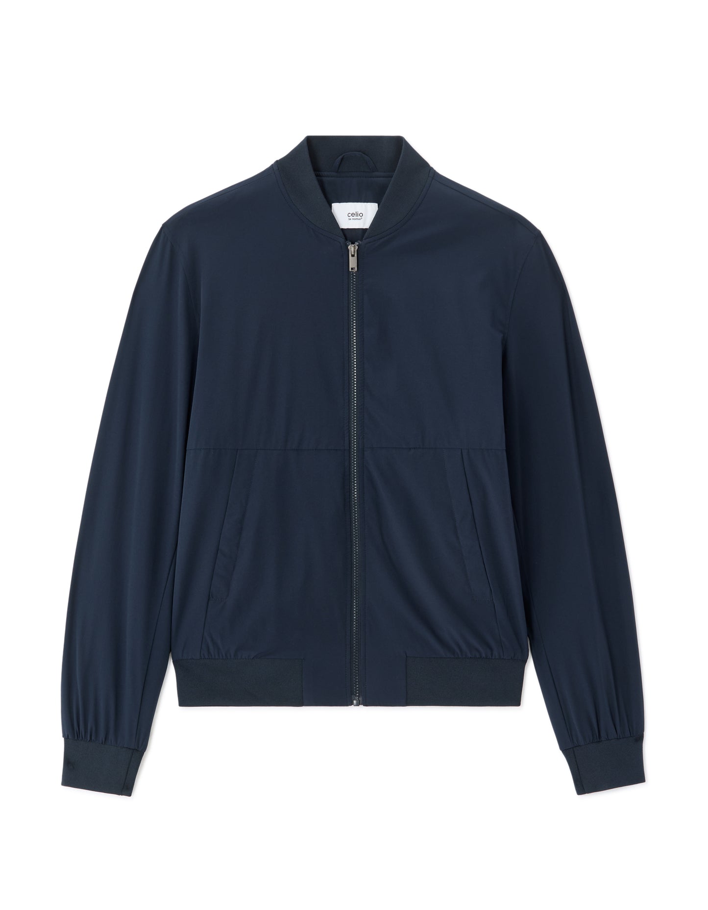 Celio Solid  Polyester Navy Jackets