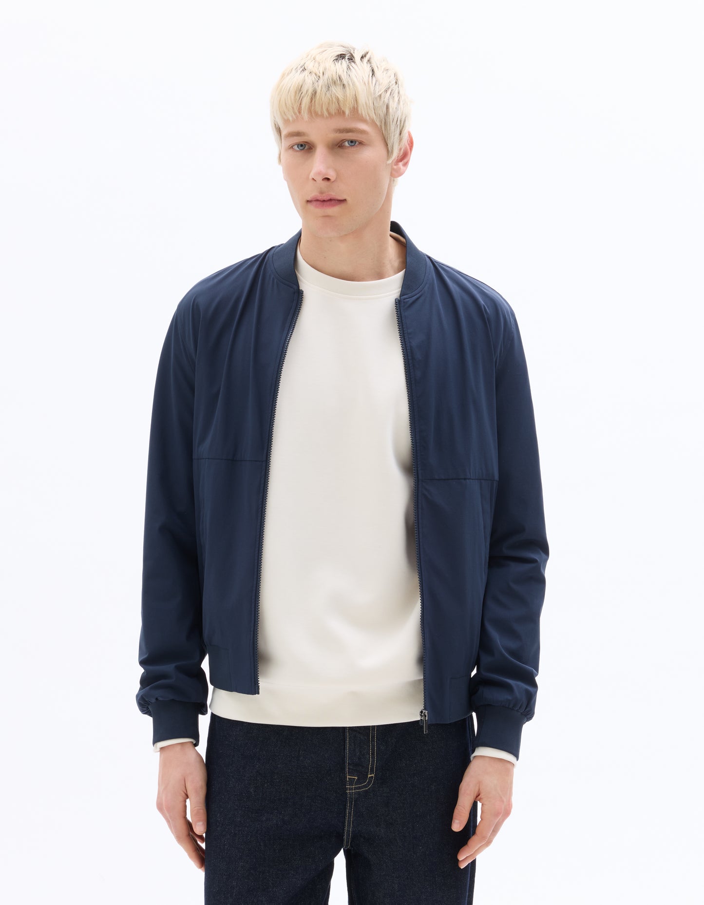 Celio Solid  Polyester Navy Jackets