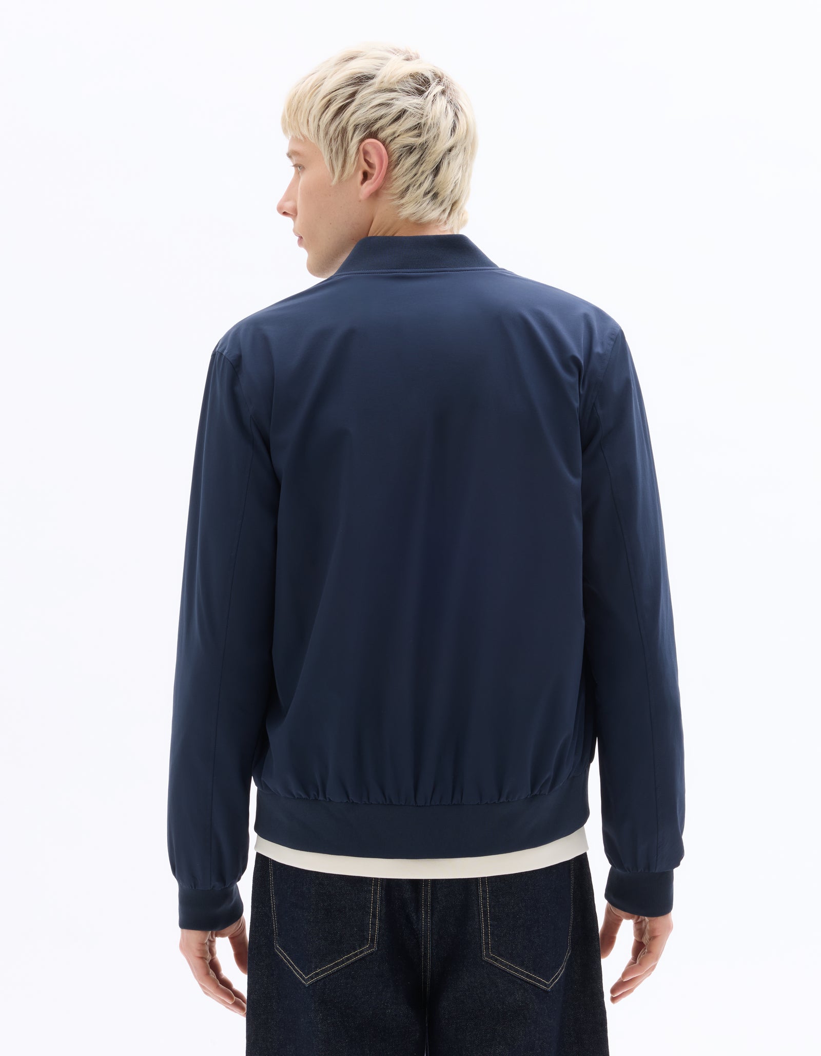 Celio Solid  Polyester Navy Jackets