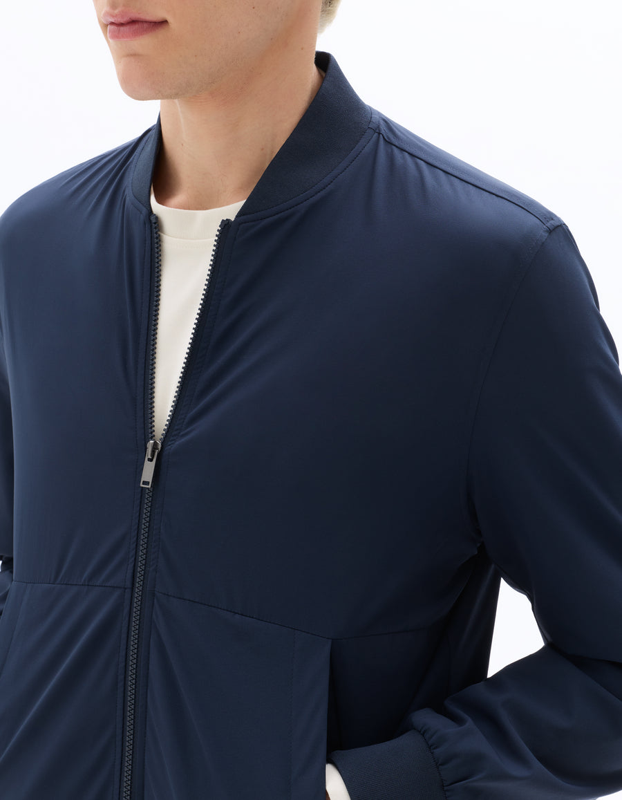 Celio Solid  Polyester Navy Jackets