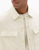 Celio* Men Off White Solid Oversized Polyester Shirts