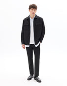 Celio* Men Black Solid Oversized Polyester Shirts
