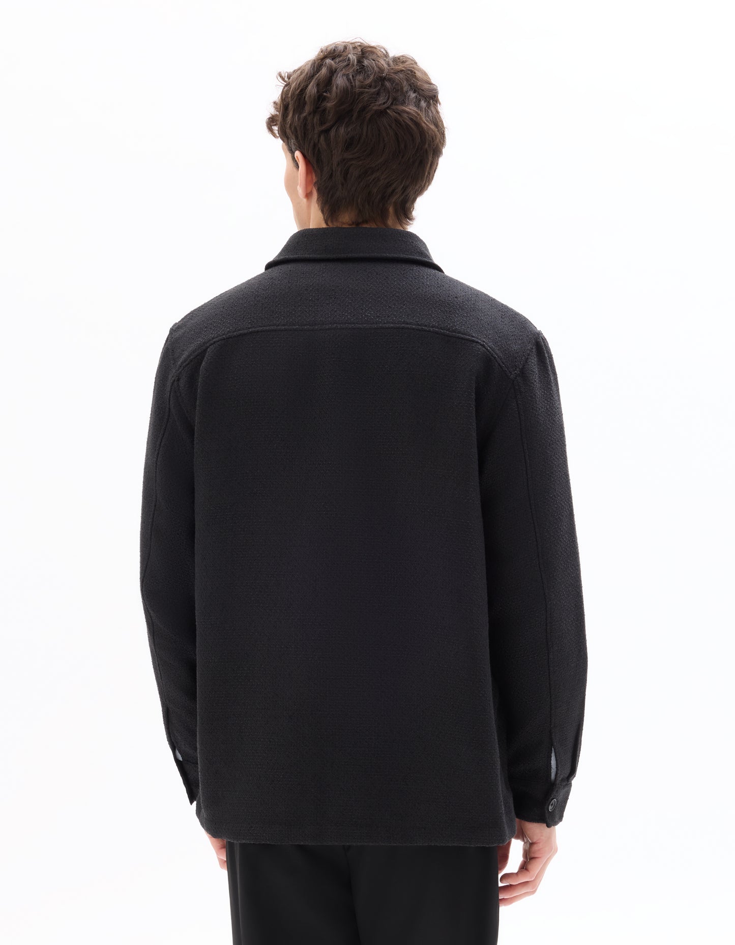 Celio* Men Black Solid Oversized Polyester Shirts