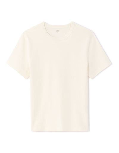 Celio Solid Regular Fit Cotton Off White Tshirts