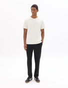 Celio Solid Regular Fit Cotton Off White Tshirts