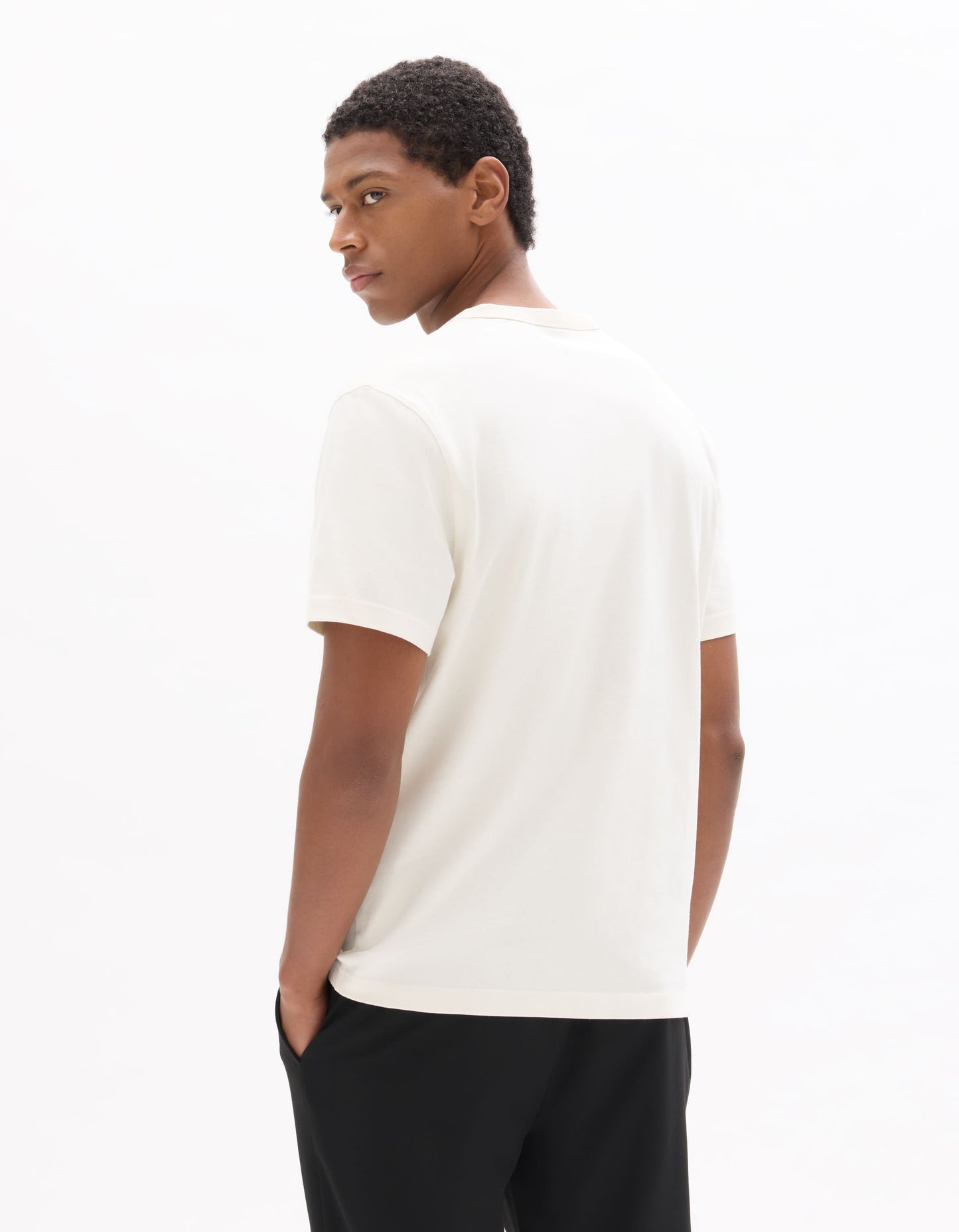 Celio Solid Regular Fit Cotton Off White Tshirts