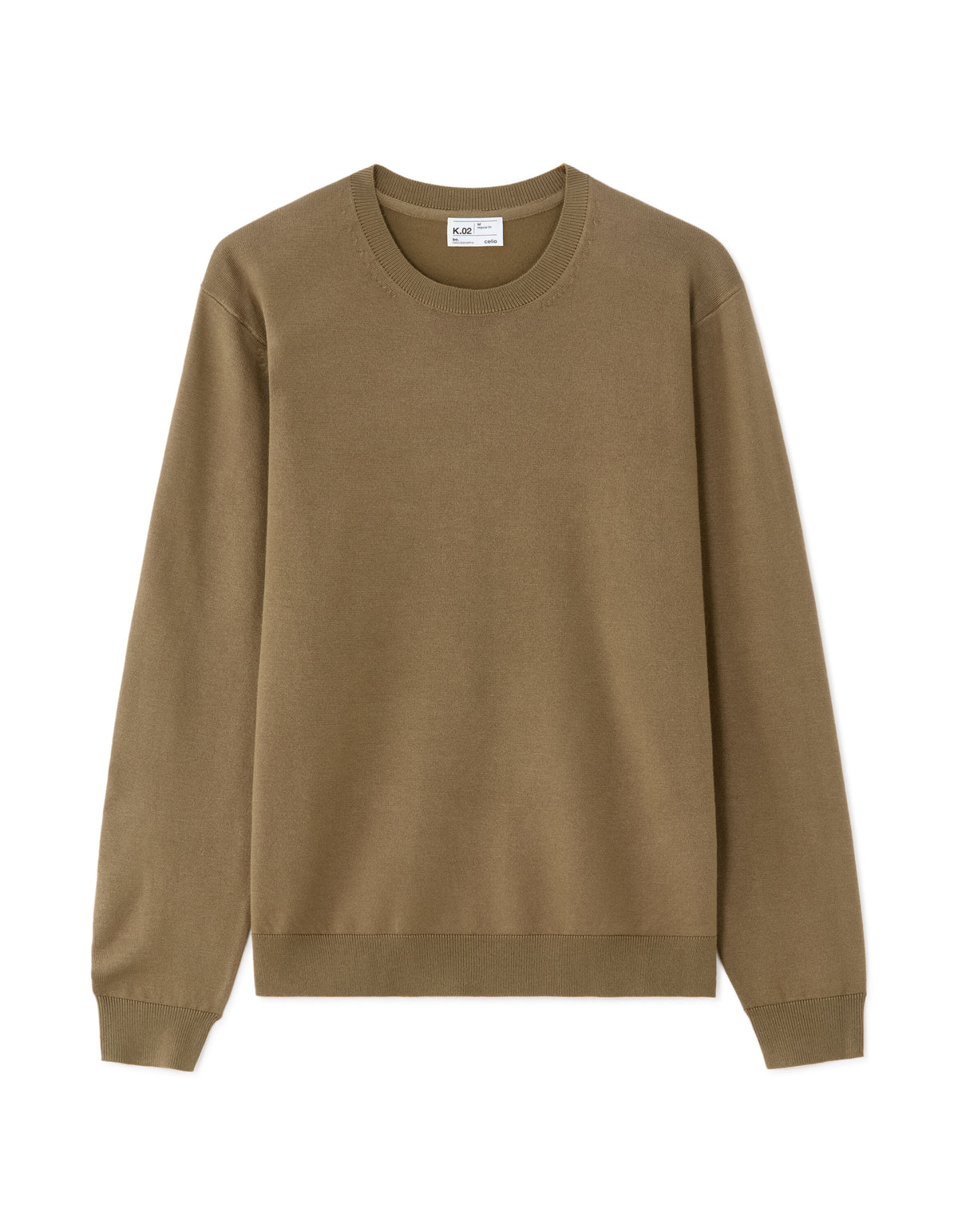 Regular Fit Poly Viscose Solid Crew Neck Sweaters - Grey