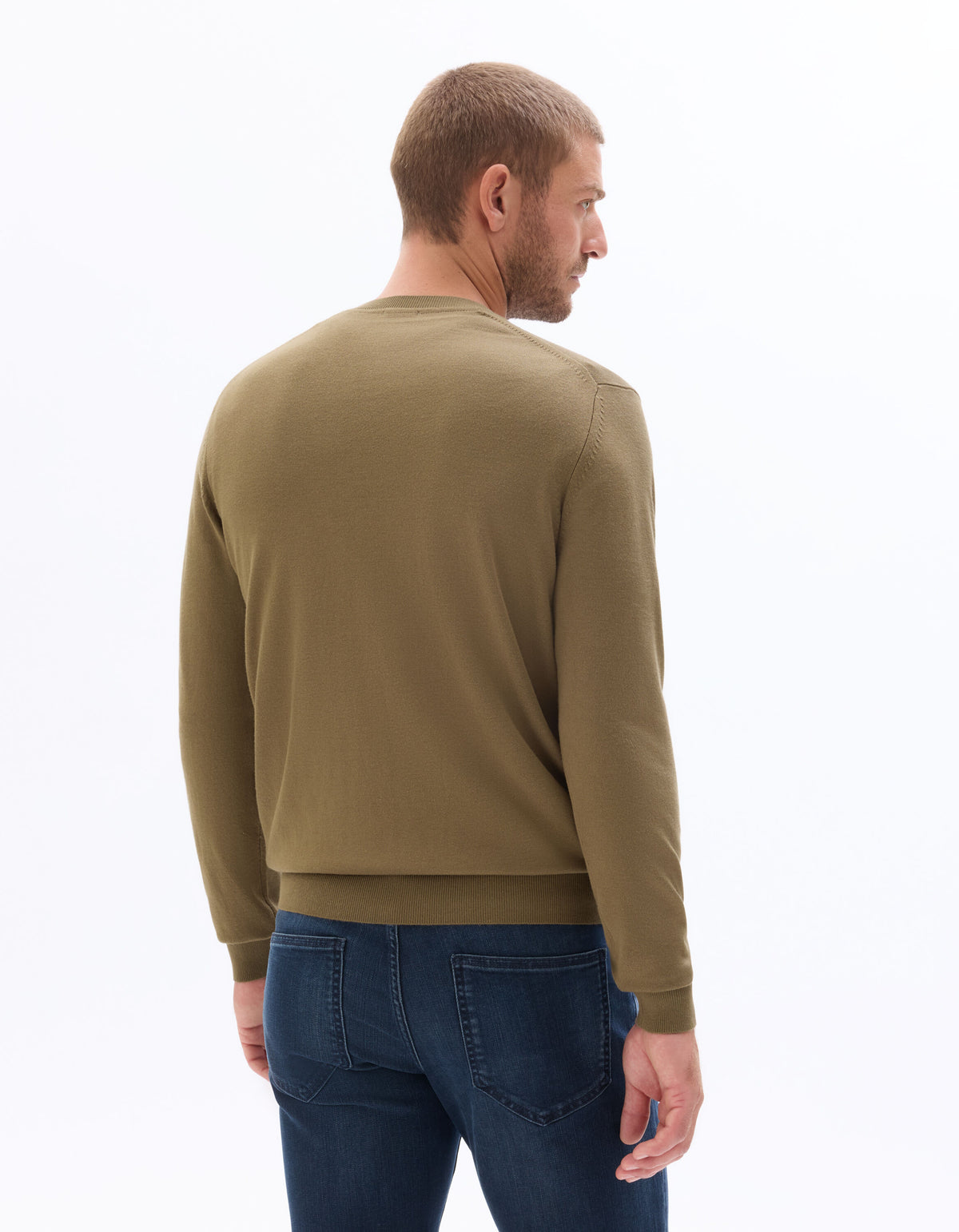 Regular Fit Poly Viscose Solid Crew Neck Sweaters - Grey