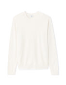 Regular Fit Poly Viscose Solid Crew Neck Sweaters - Off White
